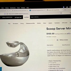 Nambe Scoop Server Mini